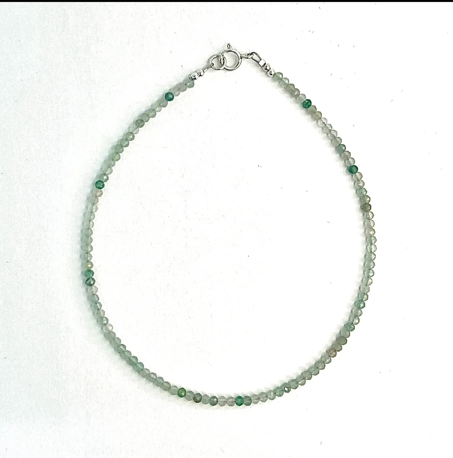 LIGHT GREEN EMERALD ANKLET