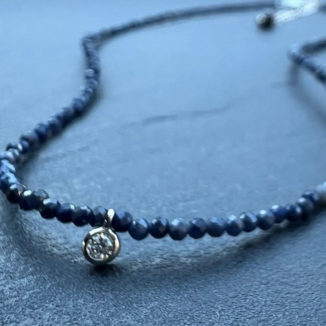 SAPPHIRE AND DIAMOND NECKLACE
