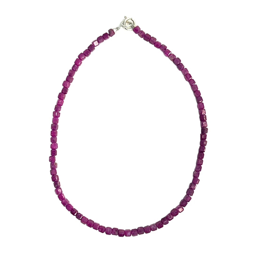 RUBY CUBE ANKLET