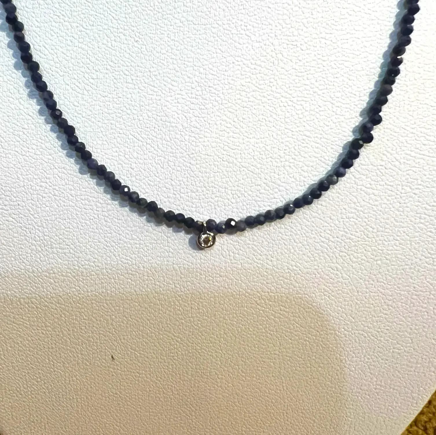 SAPPHIRE AND DIAMOND NECKLACE